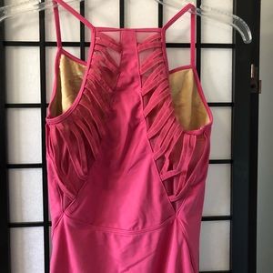 Pink Mirella dance/ballet leotard w/ back details